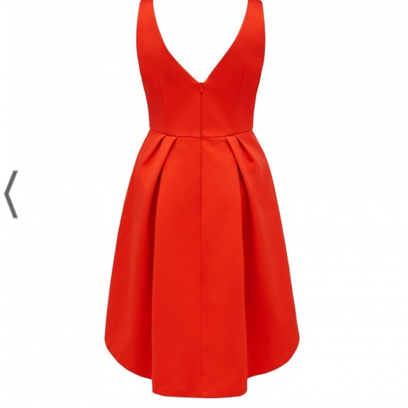Forever New Red High Low A-Line V-neck Prom Cocktail Dress Size 6 - Picture 3 of 13